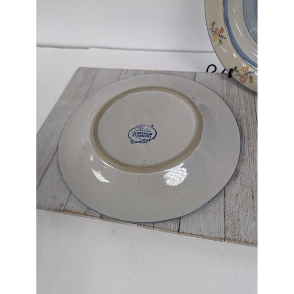 Vintage Louisville Stoneware Pottery Primrose 11” Dinner Plates Set of 2 - Picture 4 of 5